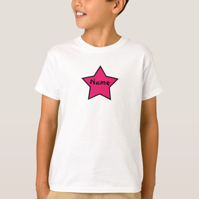 T-shirt Chemise rose et noire d'étoile impertinente de (Devant)