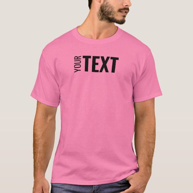 T-shirt Chemise rose Mens Moderne Modèle élégant (Devant)
