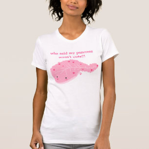 T-shirt Chemise rose mignonne de pancréas