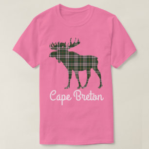 T-shirt Chemise rose mignonne d'orignal tartan du Cap-Bret