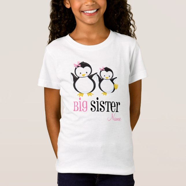 T-Shirt Chemise rose personnalisée par pingouin de grande (Devant)