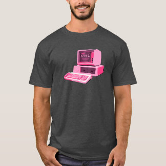 T-shirt Chemise rose rétro ordinateur 1981