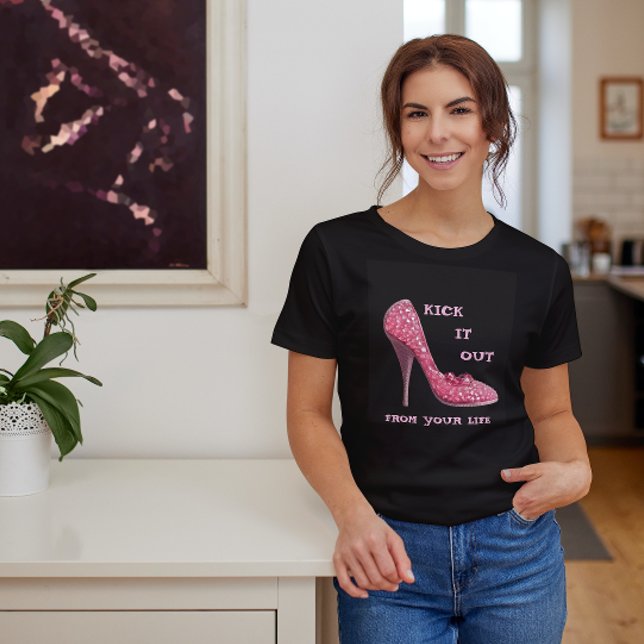 T-shirt Chemise rose Stiletto Diamonds Chaussure Cancer du (Créateur téléchargé)