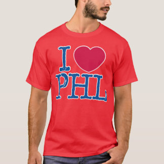 T-shirt Chemise rouge de chemise d'I <3 PHL (rouge/bleu)