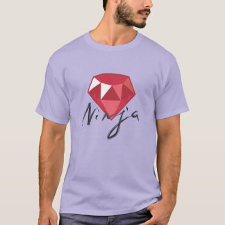 T-shirt Chemise rouge de geek de pierre gemme de Ninja
