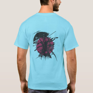 T-shirt Chemise Rouge de Lune pour Hommes Samouraï Japonai