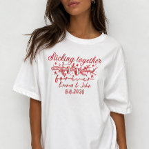 Chemise rouge de mariage personnalisée 'Ensemble p