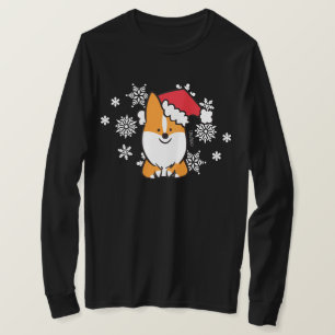 T-shirt Chemise rouge de Père Noël de corgi