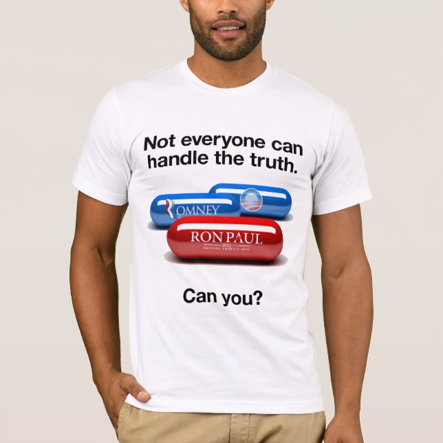 T-shirt Chemise rouge de pilule de Ron Paul (Devant)