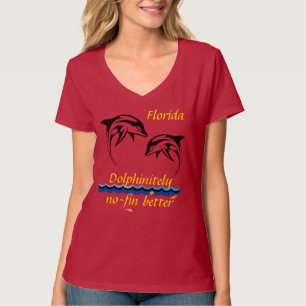T-shirt Chemise rouge Dolphin Floride