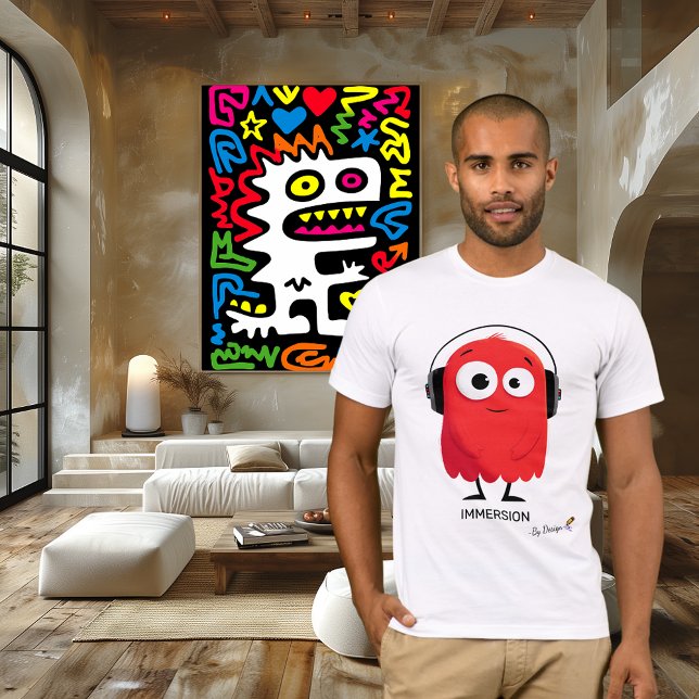 T-shirt Chemise rouge fantôme | IMMERSION - Par conception (Créateur téléchargé)