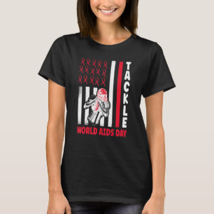 T-shirt Chemise rouge Ruban rouge Sensibilisation au sida 