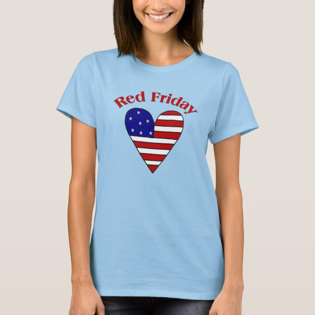 T-shirt Chemise rouge Vendredi (Devant)