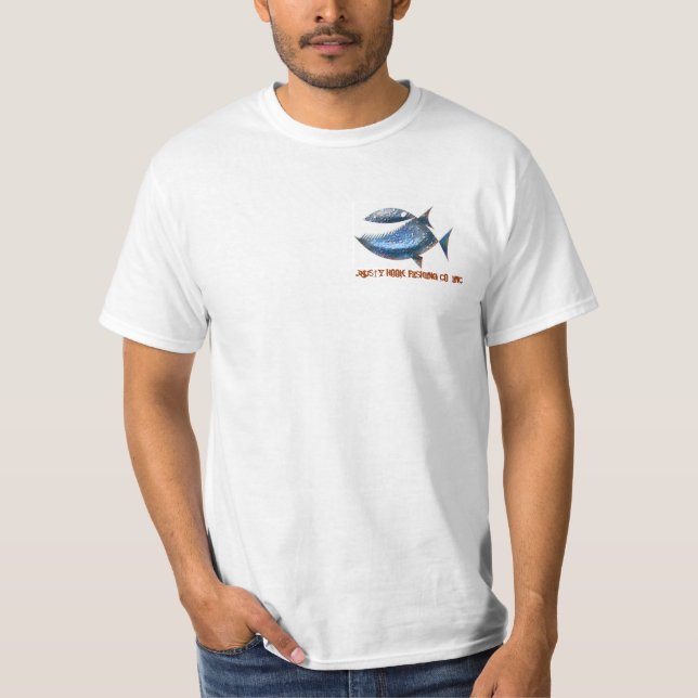 T-shirt Chemise rouillée d'attitude de pêche au crochet (Devant)