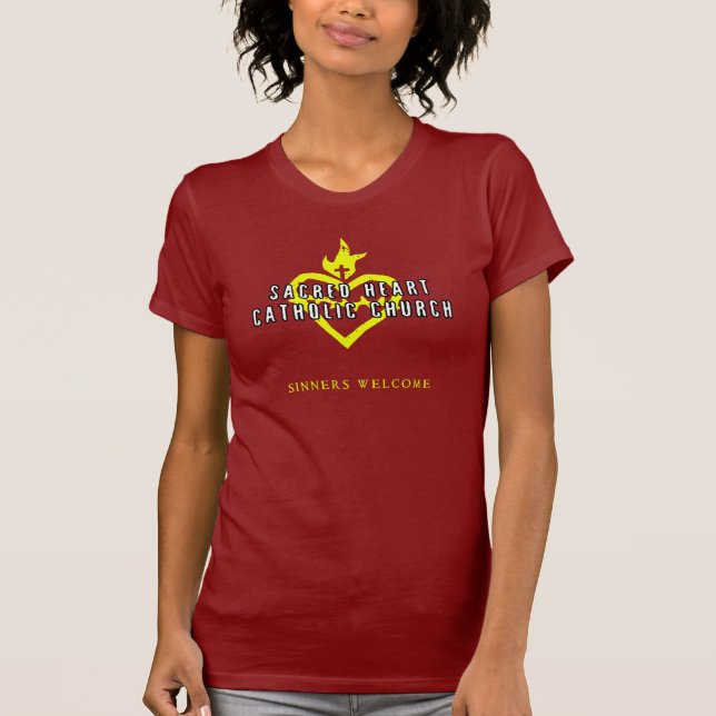 T-shirt Chemise sacrée d'obscurité d'église catholique de (Devant)