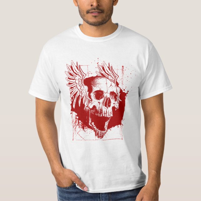 T-shirt Chemise sanglante grunge de CRÂNE criard (Devant)