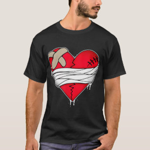 T-shirt Chemise sans coeur, Chemise brisée du coeur, Pas d