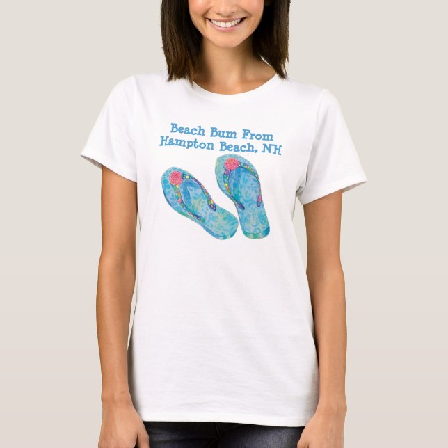 T-shirt Chemise sans valeur de la plage NH de Hampton de (Devant)