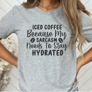 T-shirt Chemise Sarcastique, Amoureux Du Café, Humoriste