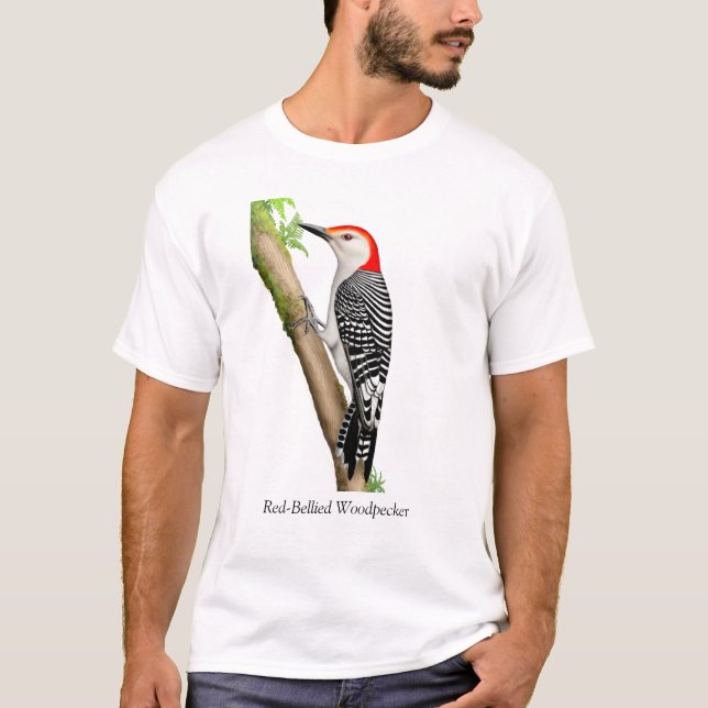 T-shirt Chemise sauvage d'oiseau de pivert gonflée par (Devant)