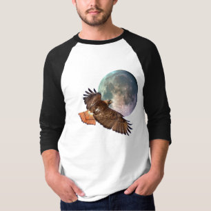 T-shirt Chemise sauvage Red Tail Hawk & Pleine lune