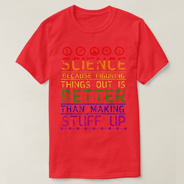 T-shirt Chemise Science, Chemise Science, La Science Est R (Design devant)