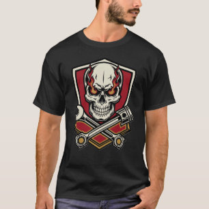T-shirt Chemise Seigneurs Mécaniques – Crâne Mécanicien Mo