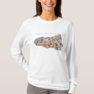 T-shirt Chemise sensationnelle de blanc de la Sicile