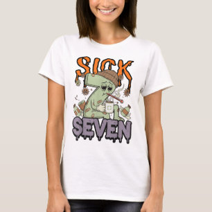 T-shirt Chemise Sick Seven Meme 67 Six Seven Blague de Mot