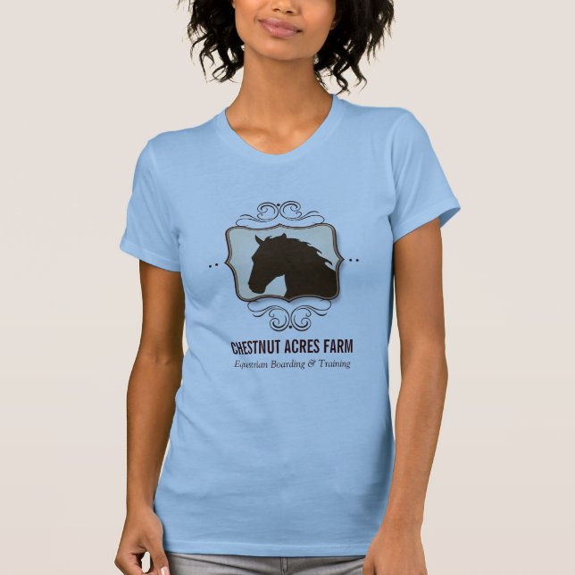 T-shirt Chemise simple d'affaires de cheval de Flourish (Devant)
