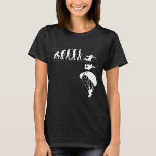 T-shirt Chemise Skydiving Skydiving Evolution Funny Parach