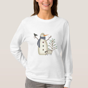T-shirt Chemise Snowman Primitive Pays