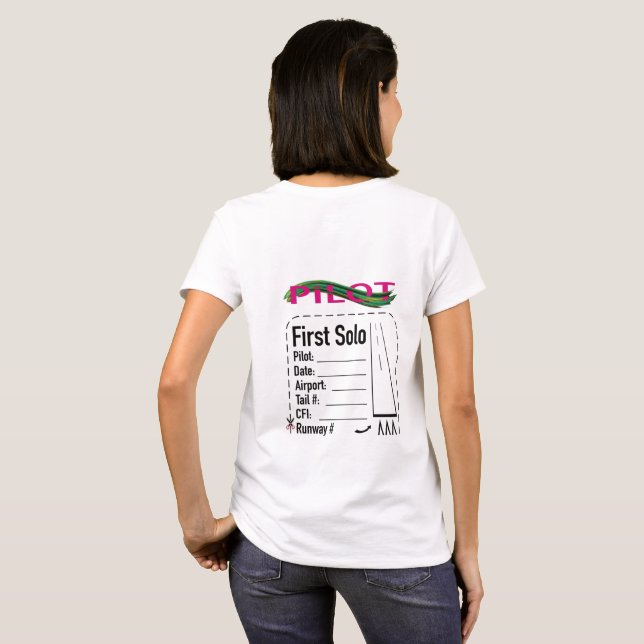 T-shirt Chemise solo du pilote étudiant (Dos entier)