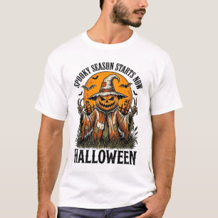 T-shirt Chemise sorcière citrouille épouvantail Halloween 