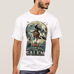 T-shirt Chemise Sorcière de Salem Gravure Vintage Humour É