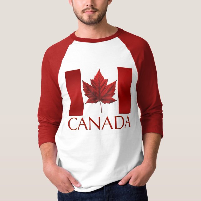 T-shirt Chemise Souvenirs de baseball Drapeau du Canada po (Devant)