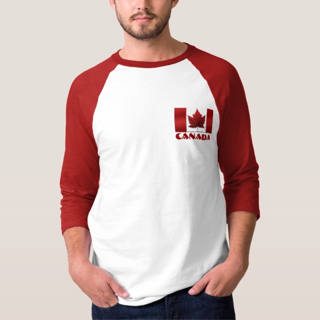 T-shirt Chemise Souvenirs du Drapeau du Canada pour hommes (Devant)