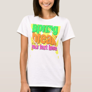T-shirt Chemise Spring Personnalisée, vert/orange vif