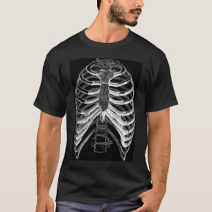 T-shirt Chemise squelettique de cage thoracique