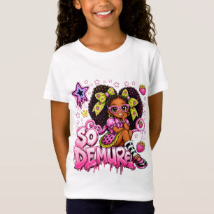 T-Shirt Chemise StarBerry™ So Demure Rose Néon Graffiti