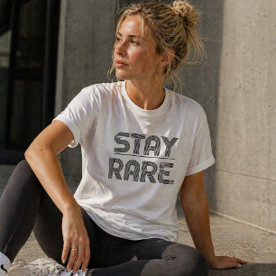 T-shirt Chemise Stay Rare Modern Line Typographie