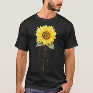 T-shirt Chemise subtile anti-Trump Fleurs Tournesol _1