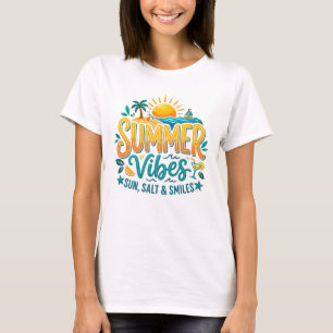 T-shirt Chemise Summer Vibes   Tee-shirt de plage Sun Salt