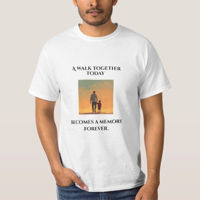 T-shirt Chemise Sunset Père & Son - "Une Marche Ensemble A (Devant)