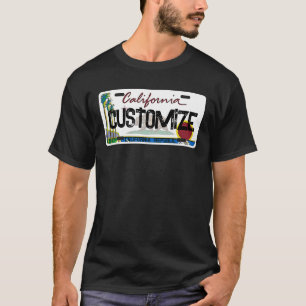 T-shirt Chemise sur plaque d'immatriculation californienne
