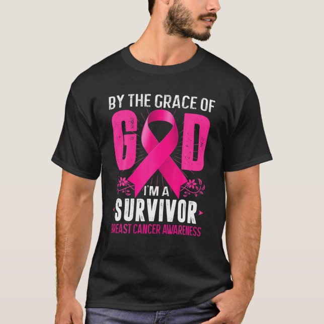 T-shirt Chemise Survivante du cancer du sein Soutien Ruban (Devant)