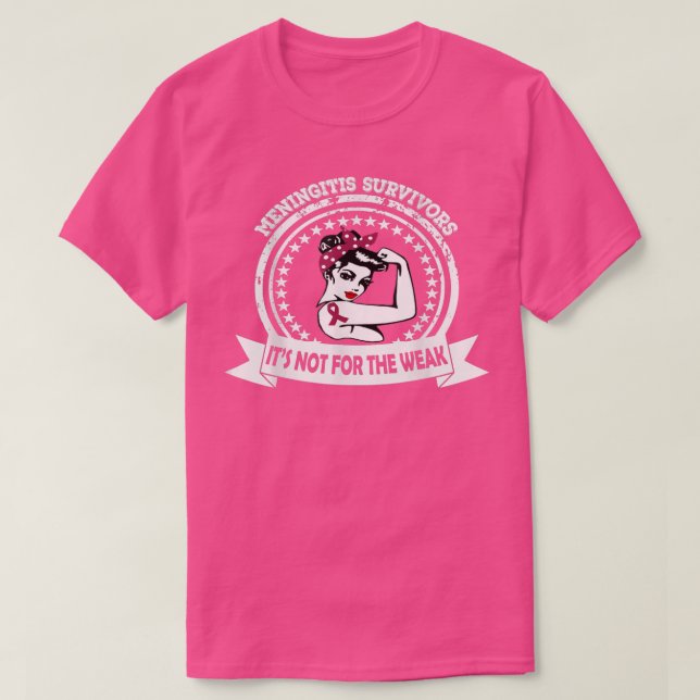 T-shirt Chemise Survivante Méningite Pas Pour Le Ruban Fai (Design devant)