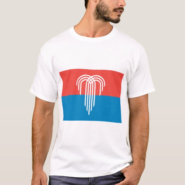 T-shirt Chemise T avec Drapeau de Kansas City, Missouri (Devant)