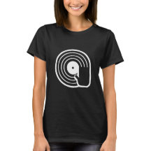 Chemise T Cool DJ Vinyle Noir Album En Rotation