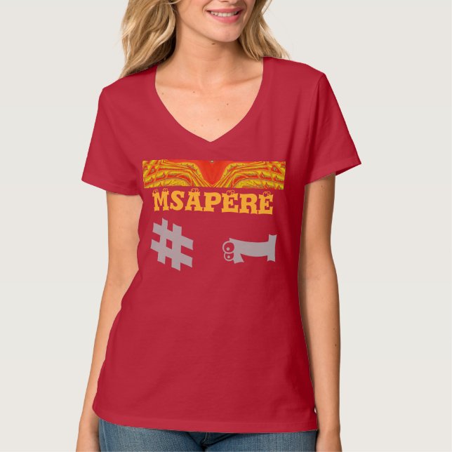 T-shirt Chemise T-Cou Kenya1 Msapere Tribal Hakuna Matata (Devant)